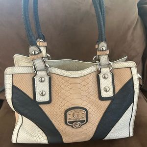 NWT GUESS black multi handbag